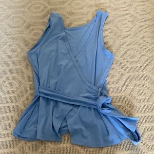 Blue wrap tank top